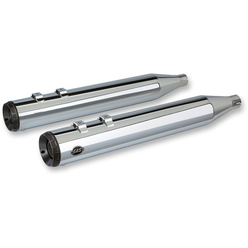 S&S Cycle #550-0693 - Grand National Slip-On Mufflers - Chrome - M8 FL