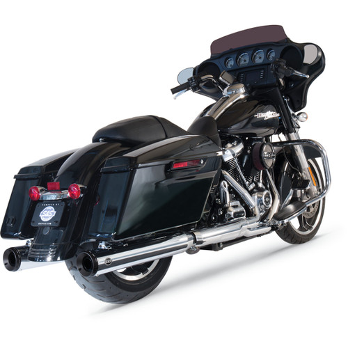 S&S Cycle #550-0693 - Grand National Slip-On Mufflers - Chrome - M8 FL