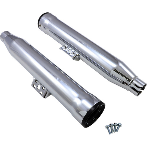 Cobra #6057 - RPT Slip-On Mufflers - 3" - Chrome - M8 Softail
