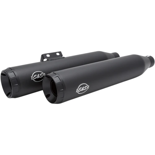 S&S Cycle #550-0737 - Grand National Slip-On Mufflers - Race - Black Ceramic - M8 Softail