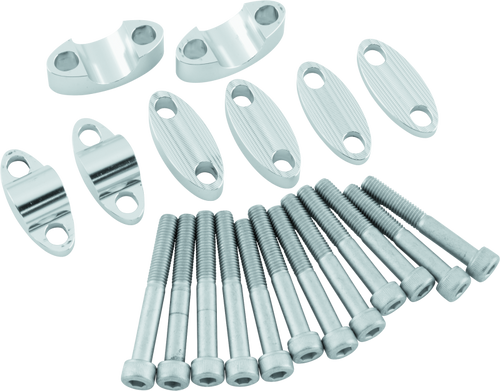 BikeMaster 151988 BikeMaster Aluminum Handlebar Risers 7/8in - Silver