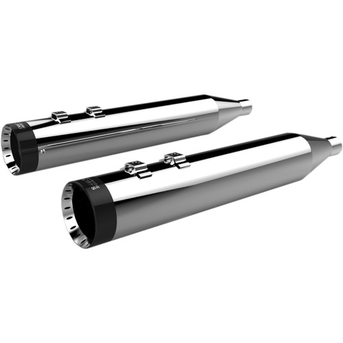 Khrome Werks #202795 - 4-1/2" HP-Plus® Slip-On Mufflers - Chrome with Turbine Tip
