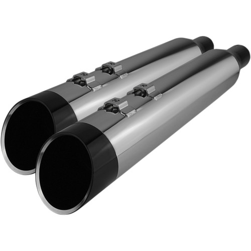 Khrome Werks #202765 - 4-1/2" HP-Plus® Slip-On Mufflers - Chrome with Edge - Touring
