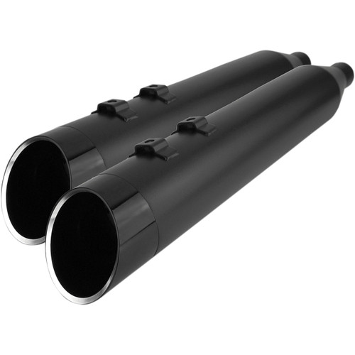 Khrome Werks #202855 - 4-1/2" HP-Plus® Slip-On Mufflers - Black with Edge Tip