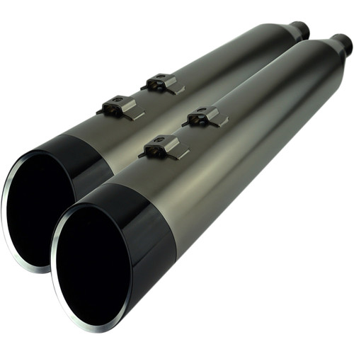 Khrome Werks #202655 - 4-1/2" HP-Plus® Slip-On Mufflers - Smoked Chrome with Edge - Touring