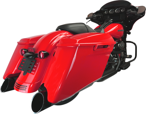 4.5" Mufflers for Touring - Black with Edge