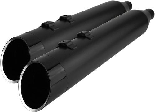 4.5" Mufflers for Touring - Black with Edge