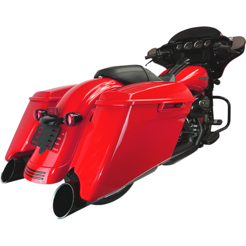 Khrome Werks #202885 - 4-1/2" HP-Plus® Slip-On Mufflers - Black with Edge - Touring