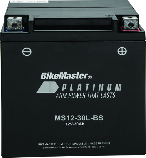 BikeMaster 780728 BikeMaster AGM Battery - MS12-30L-BS