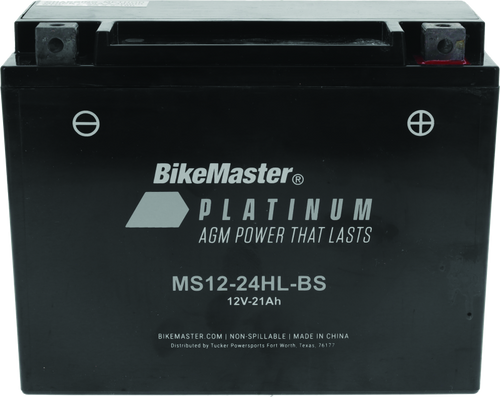 BikeMaster 780765 BikeMaster AGM Battery - MS12-24HL-BS