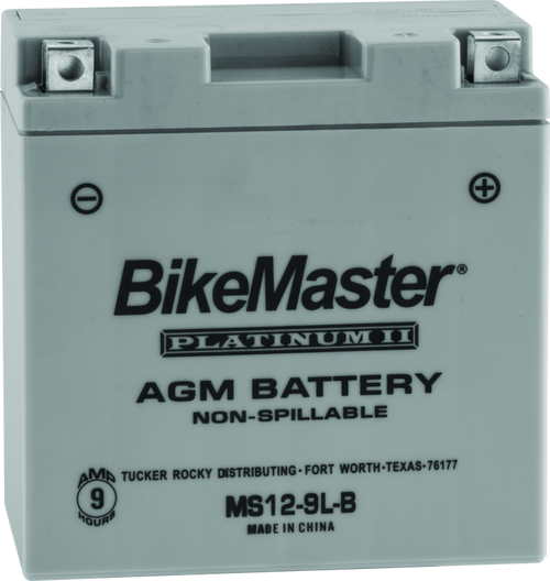 BikeMaster 780768 BikeMaster AGM Battery - MS12-9L-B