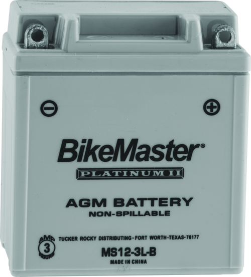 BikeMaster 780766 BikeMaster AGM Battery - MS12-3L-B