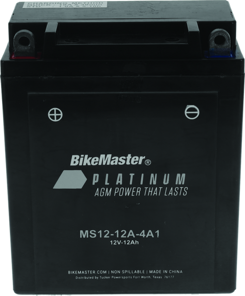 BikeMaster 780703 BikeMaster AGM Battery - MS12-12A-4A1