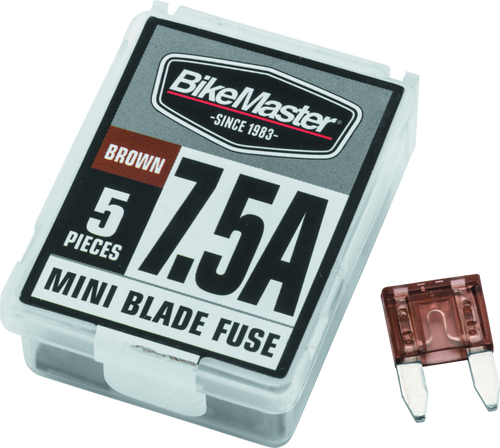 BikeMaster 152443 BikeMaster 5Piece 7.5A Replacement Mini Blade Fuse