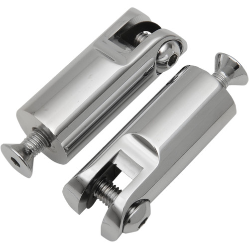 Accutronix #FPMT200-C - Front Foot Peg Mounts - Silver - 3/8"-16