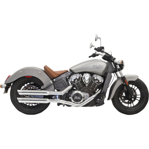 Bassani Xhaust #8S27SC - Slip-On Mufflers - 3" - Billet End Cap - Chrome