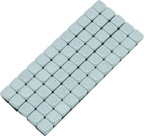 BikeMaster 152503 BikeMaster Square Wheel Weights Adhesive 1/4oz Silver