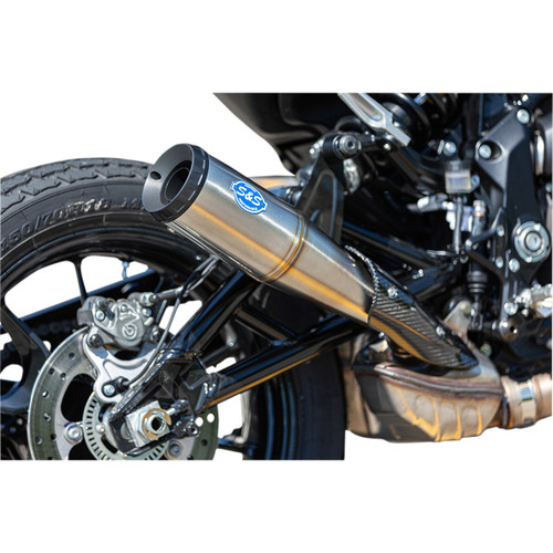S&S Cycle #550-0854 - Grand National Slip-On Muffler - Stainless Steel - FTR 1200