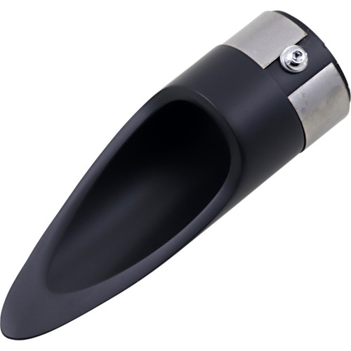 Baron #BA-1100-01B - Family Jewel Exhaust Tip - Black - Scalloped