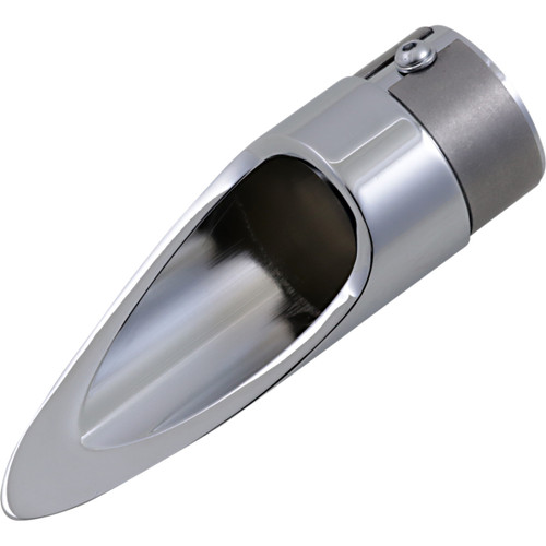 Baron #BA-1100-01 - Family Jewel Exhaust Tip - Chrome - Scalloped