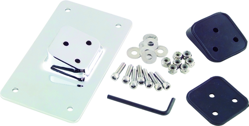 Bikers Choice 490002 Bikers Choice 55-Up Chrome Custom Laydown License Plate Bracket With 3 Bolt Style
