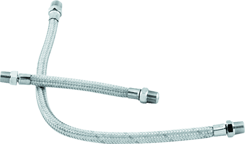 Bikers Choice 493390 Bikers Choice 66-84 Shovelhead Braided Stainless Rocker Box Oil Line Set Replaces H-D 62783-66A