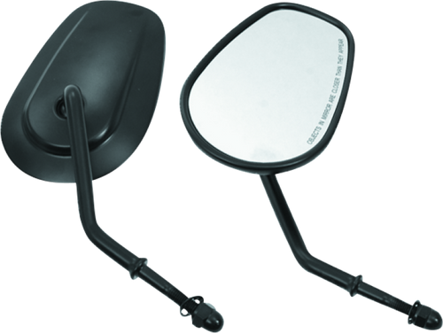 Bikers Choice 482009 Bikers Choice Black Tapered Short Stem Mirrors Pr