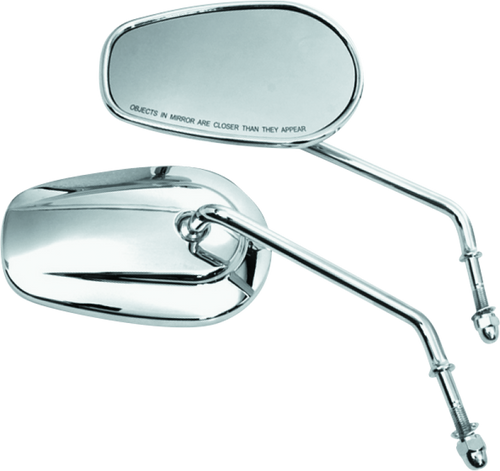 Bikers Choice 482006 Bikers Choice Chrome Tapered Long Stem Mirrors Pr