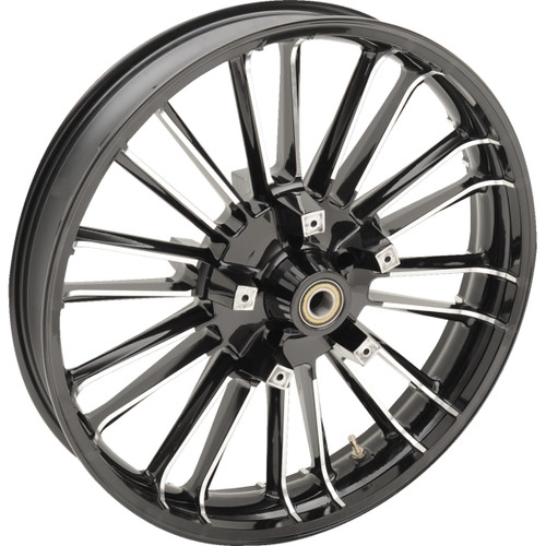 Coastal Moto #3D-ATL213BC07 - Wheel - Atlantic - Front - Dual Disc/without ABS - Black Cut - 21x3.5 - '00-'07 FL