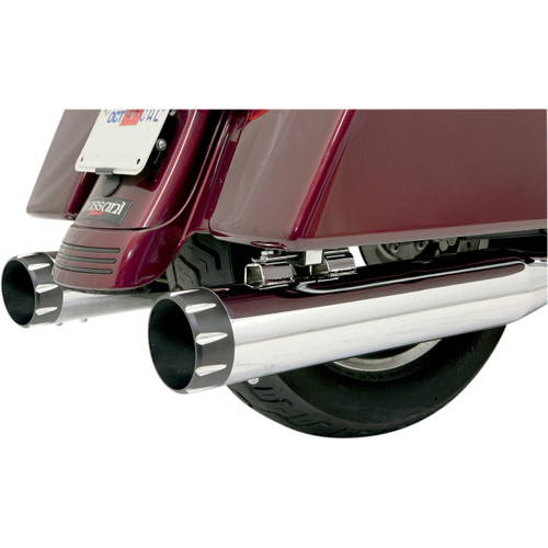 Bassani Xhaust #BE40T - Optional B1-Syle Quick-Change End Caps - 4" - Black Straight - Bevel
