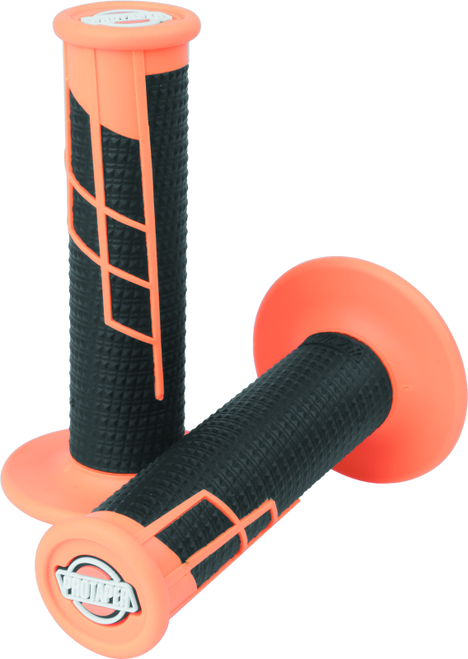 ProTaper 021661 ProTaper Clamp-On 1/2 Waffle Grip - Neon Orange/Black