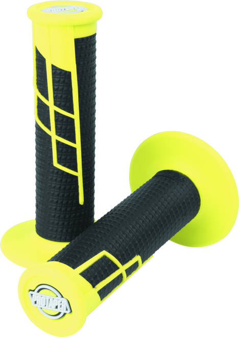 ProTaper 021657 ProTaper Clamp-On 1/2 Waffle Grip - Neon Yellow/Black