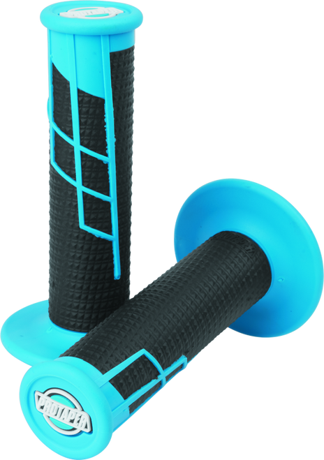 ProTaper 021656 ProTaper Clamp-On 1/2 Waffle Grip - Neon Blue/Black