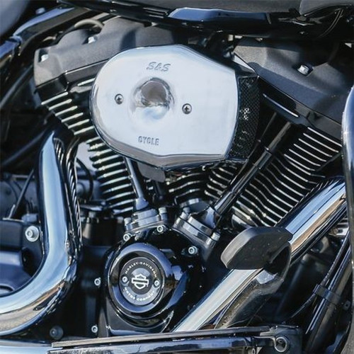 S&S Cycle 170-0595A S&S Cycle 17-23 M8 Touring/18-23 BT Stealth Air Cleaner Kit w/ Chrome Tribute Cover