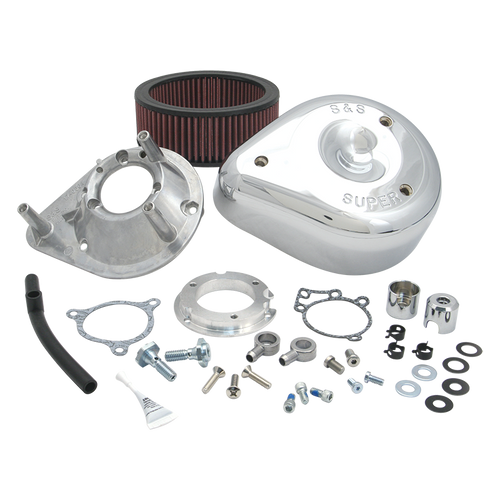 S&S Cycle 106-2091 S&S Cycle 08-17 Tri-Glide/CVO Stock-Bore Throttle By Wire Models Teardrop Air Cleaner Kit - Chrome