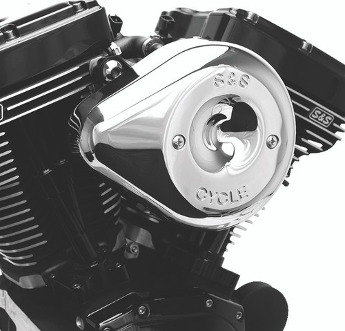 S&S Cycle 170-0524B S&S Cycle 2017+ M8 Models Stealth Air Cleaner Kit w/ Chrome Teardrop Cover