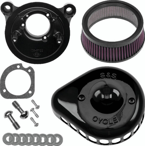 S&S Cycle 170-0450 S&S Cycle 91-06 XL Sportster Models Stealth Air Cleaner Kit w/ Gloss Black Mini Teardrop Cover