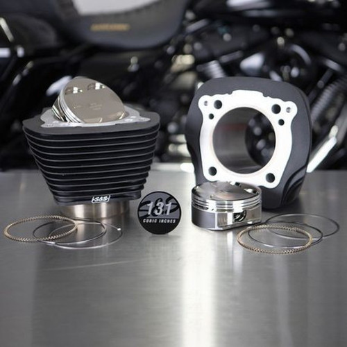 S&S Cycle 910-0763 S&S Cycle 2007+ BT 4.250in Bore 4.840in - Wrinkle Black w/o Highlight
