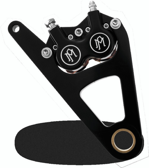 Performance Machine 1230-0017-BM Performance Machine Front 4 Piston Caliper and Bracket - Contrast Cut