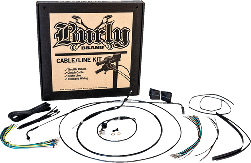 Burly Brand #B30-1307 - Extended Cable Kit - 12" Ape Hanger - Rebel