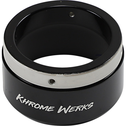 Khrome Werks #200658P - 4-1/2" Klassic Tip - Left - Black Powdercoat