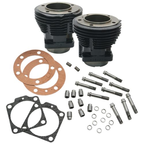 S&S Cycle 91-9011 S&S Cycle 66-78 74in BT & Stock Bore Strokers 3-7/16in Bore Cylinders - Gloss Black