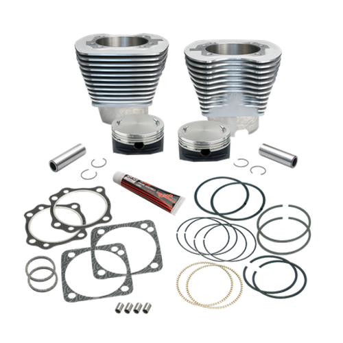 S&S Cycle 910-0290 S&S Cycle 84-99 BT 4-1/8in Bore Cylinder Set w/ Pistons For 117in V-Series Engines - Natural