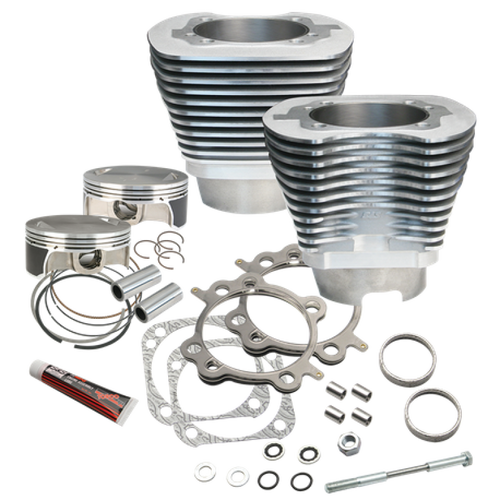 S&S Cycle 910-0213 S&S Cycle 07-17 BT 117in Big Bore Cylinder Kit - Silver