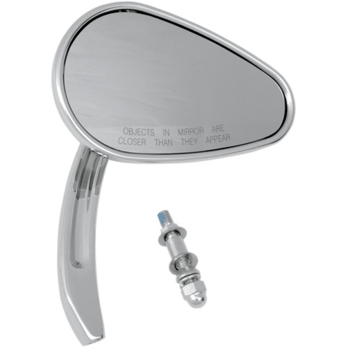 Drag Specialties - Mirror - Side View - Teardrop - Chrome - Right