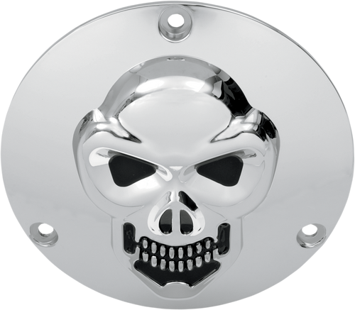 Skull Derby Cover - Chrome - 3 Hole