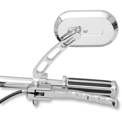 Drag Specialties - Mirror - Side View - Oval - Chrome - Left - Each