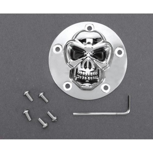 Drag Specialties - 3-D Skull Points Cover - Twin Cam