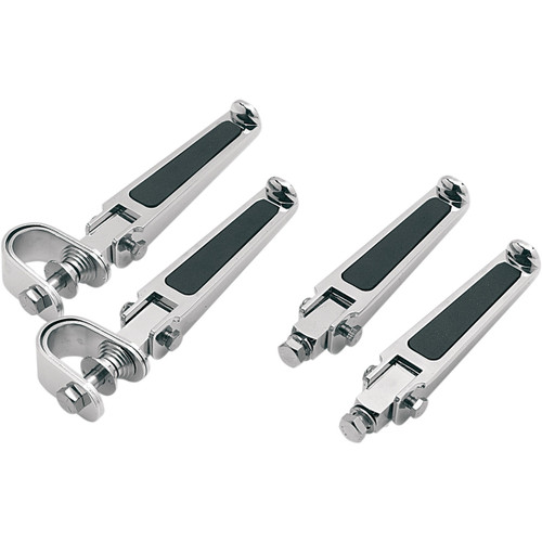 Drag Specialties - Bolt-On Foot Pegs - Rubber Inlay