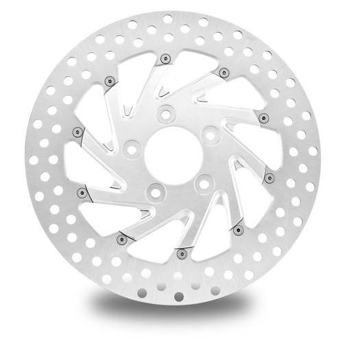 Performance Machine 0133-1800REYLS-CH Performance Machine Disc/Carr 11.8 Del Rey Front Left - Chrome